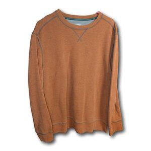 G.H. Bass & Co. Men's Crew Neck Fleece Sweatshirt Sweater Brown Size XL